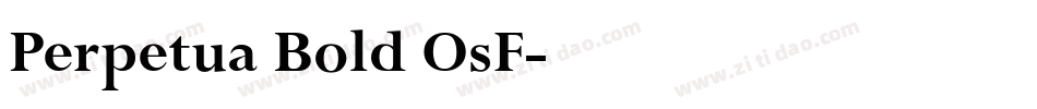Perpetua Bold OsF字体转换